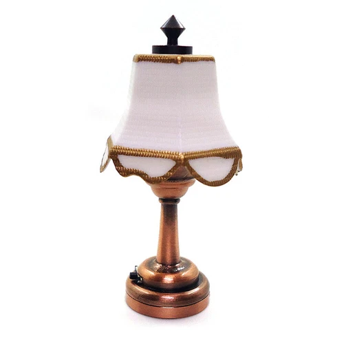 1/2x 1/12 für Puppenhaus Miniatur Tischlampe LED Licht Lampe Batterie Einsatz Dekor USA - Bild 5 von 21