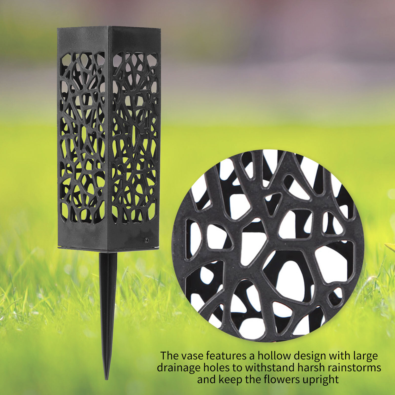 Grave Vase 1/2/4 Pcs Memorial Cemetery Floral Holder Graves Decor