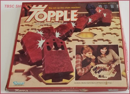 Vintage 1979 Topple Board Game Action Strategy Game BY KENNER