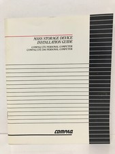 COMPAQ LTE LTE/286 PERSONAL COMPUTER MASS STORAGE DEVICE INSTALLATION GUIDE