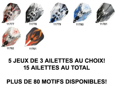 AU CHOIX 5 jeux = 15 ailettes flechettes Target Pro-Play 100 Ailette flechette