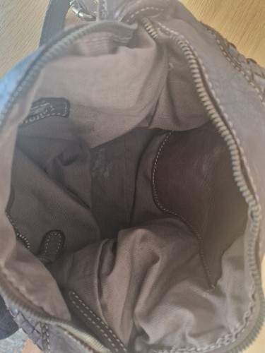 Schultertasche Handtasche Leder Braun Damen Italy Flechttasche - Bild 3 von 3