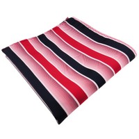 Tigertie Einstecktuch In Rot Knallrot Dunkelblau Weiß Gestreift - Tuch Polyester