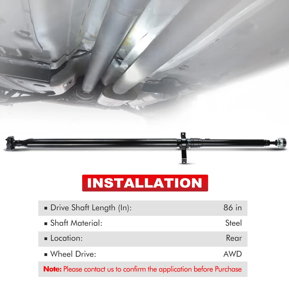 Rear Driveshaft Prop Shaft Assembly for Dodge Journey 2009-2017 AWD 86" Length - Image 2 of 4