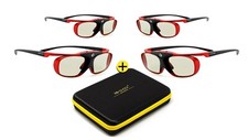 4x 3D Brille Hi-SHOCK Scarlet Heaven für Epson EH-TW9200W, 7300, 6700, 6800, 570