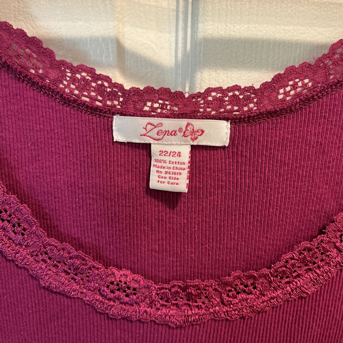 ZENA TANK TOP / size 22-24 / purple / decorative trim / purple | eBay
