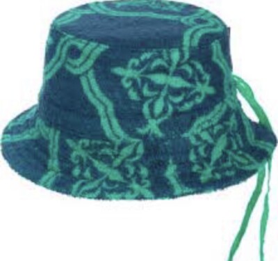 New NWT Zimmermann Girls Terry Cloth ￼Bucket Hat Blue One Size