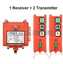 F21-2S 2Transmitters + 1Receiver Industrial Crane Wireless Remote Control NEW