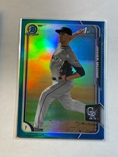 Javier Medina 2015 Bowman Draft Chrome Blue Refractor /150 #94 Rockies Rookie