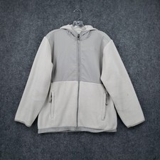 The North Face Hoodie Girls XL Gray Denali Sweatshirt Polartec Fleece Full Zip