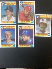 1986 Topps Quaker Chewy Granola Bars Lot of 5 Murray, Brett, Smith, Garvey, Sab.