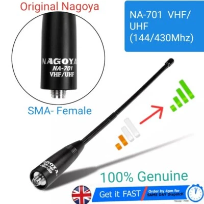 GENUINE / ORIGINAL Nagoya NA-701 Dual-Band Antenna SMA-Female Baofeng Radio
