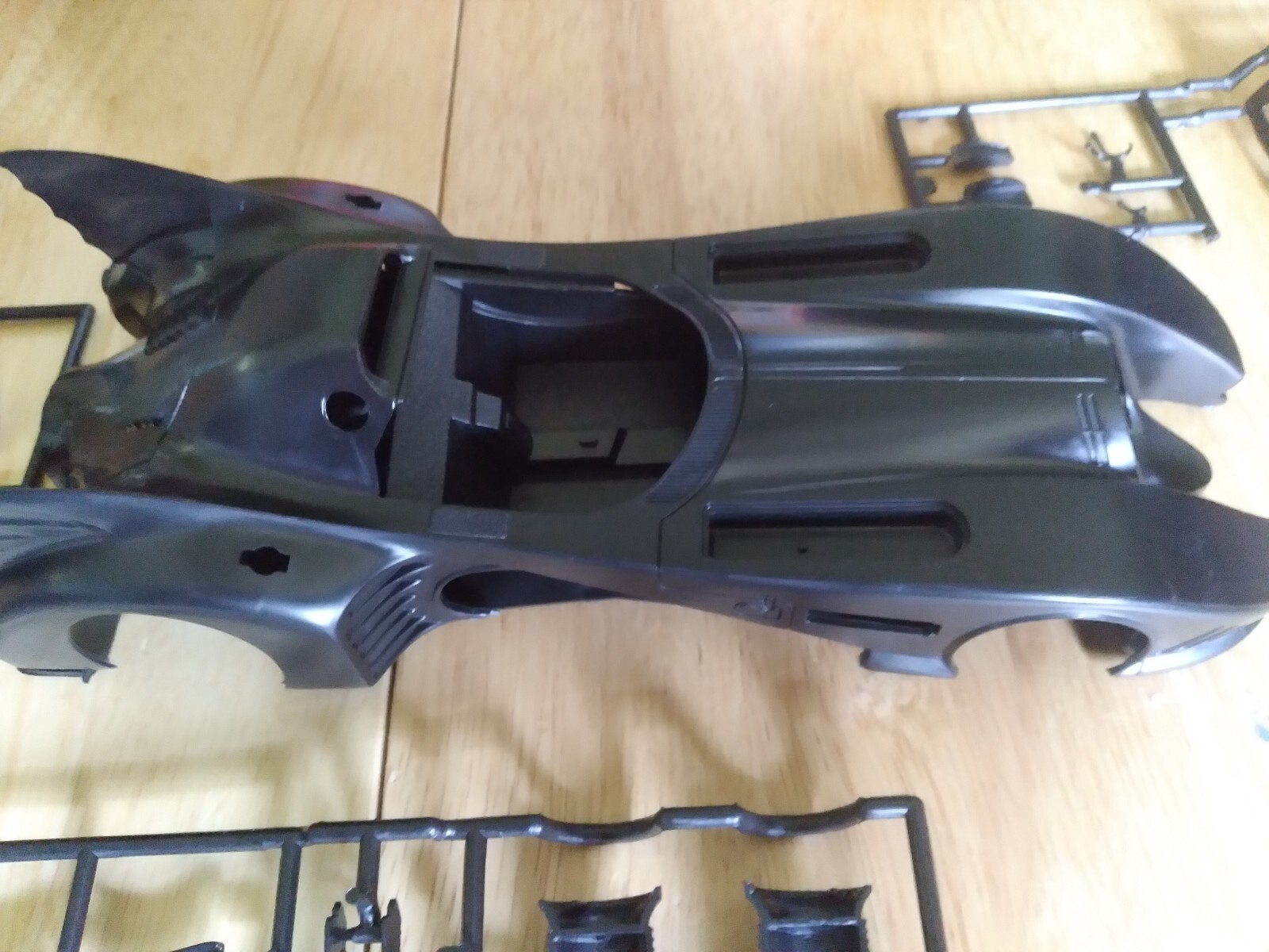 Batmobile Chassis Batmobile Body, Chassis, Interior, Engine, Glass, Trim- AMT 1/25 ...