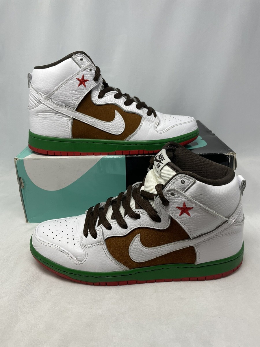 Nike Dunk High SB ‘Cali’ 313171 201 Pecan/White Size