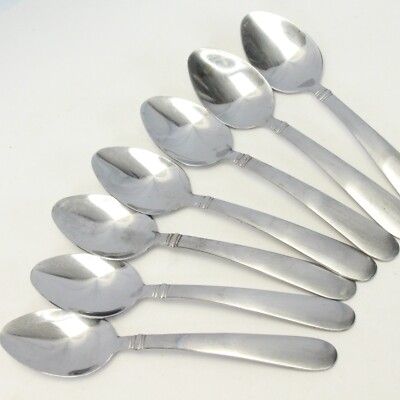 Towle Ariel Satin Teaspoons 6-3/8'' Stainless  Lot of 7