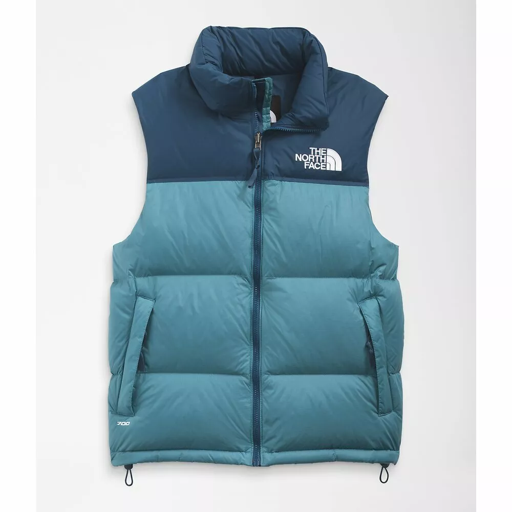 The North Face 1996 Retro Nuptse Puffer Down Vest Storm Blue Size