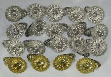 Vintage Metal Tin Pine Cone Christmas Tree Clip On Reflector Candle Holders