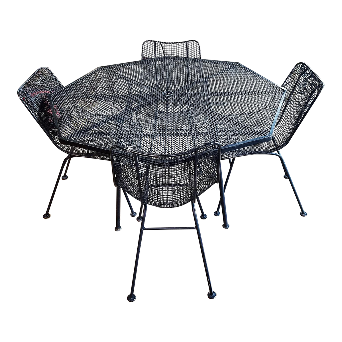 Russell Woodard Sculptura Patio Set Table and Chairs
