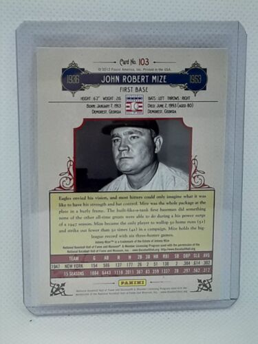 Buck Ewing 2012 Cooperstown Hall Of Fame Baseball - #103 - New York Giants - Picture 2 of 2