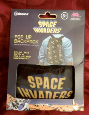 Rucksack SPACE INVADERS Video Spiel Klassiler NEU OVP Pop up Backpack Retro 