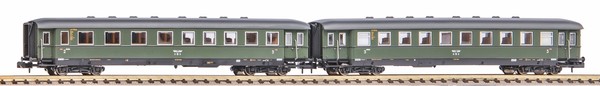 Piko Spur N 40623 - 2Er Set SchüRzeneilzugwagen 2./3. Kl. Und 3. Kl. Drb Ii (Dr)-image