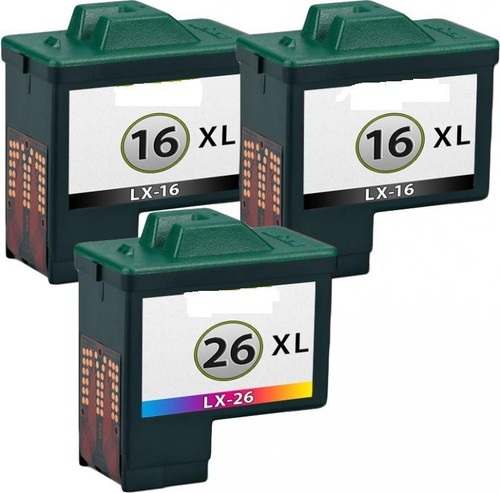 3 tinta Lexmark 16+26 x1180 x1185 x1250 x1270x1290x2230x | eBay