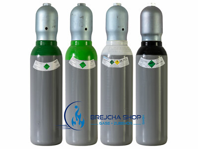 Produktbild von 8-Liter-Stickstoff-Wasserstoff-Gasflasche 1,8 M³ Mit Druckminderer – Für Lecktests An Klimaanlagen & Ventilen – 200 Bar