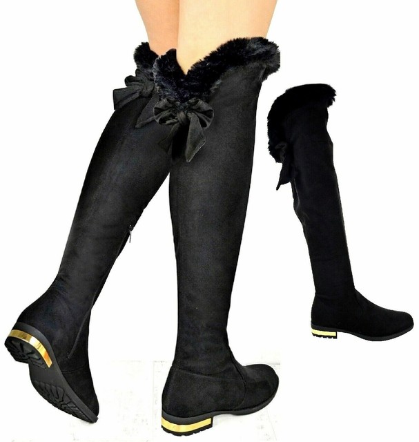 dune knee high flat boots