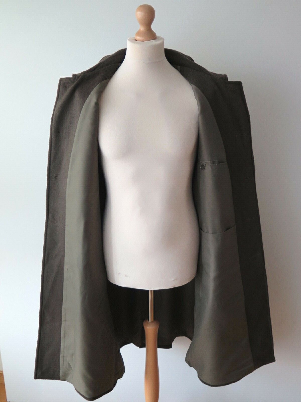 ALTRA Cappotto invernale lungo MAGECO Villefranche 1991 Francia lana militare loden taglia M NUOVO