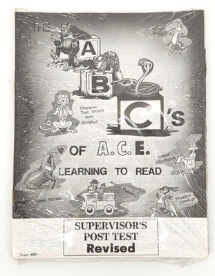 ABCs of A.C.E. Learning to Read Supervisor's Post Test 20 per pack ACE
