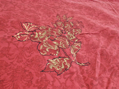 Soft Silk fabric floral Burgundy 1 lin yd BTY 45'' w some see thru minor stretch