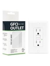 1-Pack 15 Amp GFI Electrical GFCI Outlet Self-Test Tamper Resistant TR Weat...