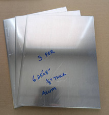 3 Pieces of 6" x 8" Aluminum Sheet Metal .125" 1/8" Thick/8 Gauge Plate 