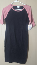 Lularoe Dress BLACK & PINK With Tag EUC JULIA SIZE XS 