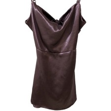NWT Wild Fable Dress S Mauve Tie Back Halter Open Back Spaghetti Straps “Satin”