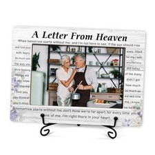 Remembrance Memorial Photo Frame - Bereavement Sympathy A Letter From Heaven