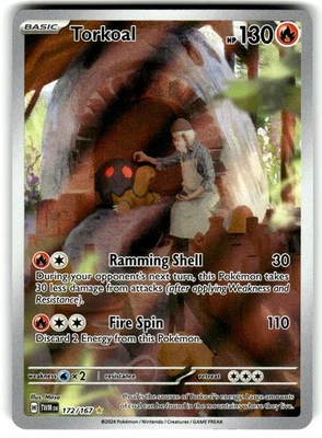 Torkoal 172/167 Pokemon SV06: Twilight Masquerade Holo Illustration Rare NM - Image 1 of 3