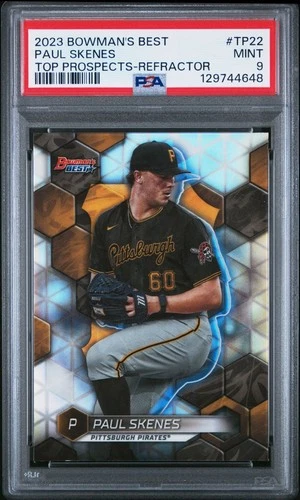 PSA 9 2023 Bowman's Best Top Prospects PAUL SKENES Refractor #TP-22 Pirates