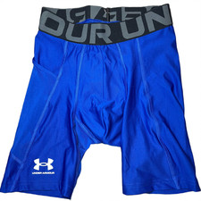 Under Armour Men's HeatGear Compression Shorts 1361596 Blue NWT Size Small