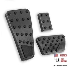 3PCS Anti-Slip Aluminum Brake Gas Parking Pedal Pads,Auto No Drilling BLACK
