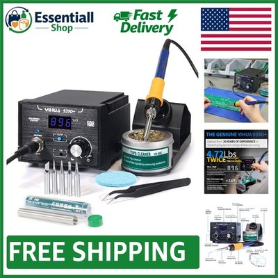 75W Equivalent 939D+ Soldering Station with Built-in Transformer, LCD Display