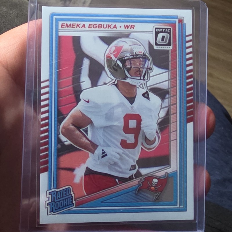 Panini 2025 Donruss Optic Emeka Egbuka Tampa Bay Buccaneers Rated Rookie #265