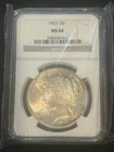 1923 PEACE SILVER DOLLAR NGC MS64