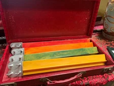 BEAUTIFUL ANTIQUE 1940S BAKELITE MAHJONG SET BY E.S. LOWE COMPANY OF NEW YORK VG