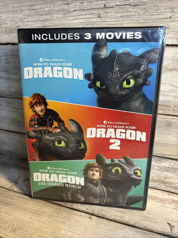 New! How to Train Your Dragon: 3-Movie Collection (DVD, 2019) Sealed Ships Free - Image 3 of 4