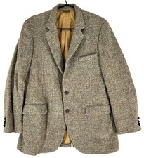 Vintage Harris Tweed Men Wool Hand Woven Blazer Jacket Size M - 40