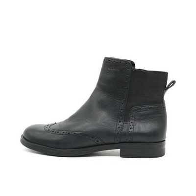 Geox Damen Chelsea Boot Stiefeletten Schwarz Leder Schuhe Boots EU 37