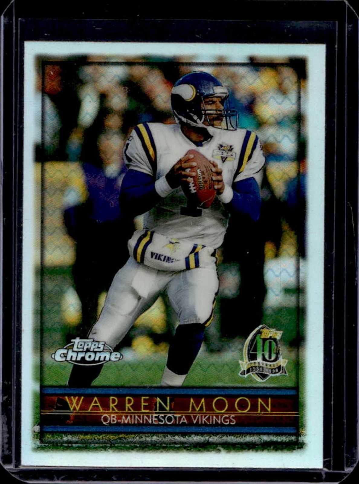 1996 Topps Chrome Warren Moon Refractor #31 Vikings