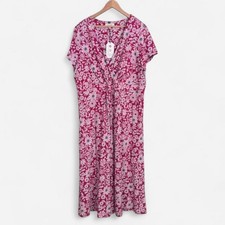 Seasalt Chapelle Dress Flower Charm Pink organic cotton SZ 22 BNWT RRP 65