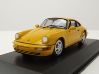 Porsche 911 Carrera 1989 Gelb Modellauto 1:43 Maxichamps
